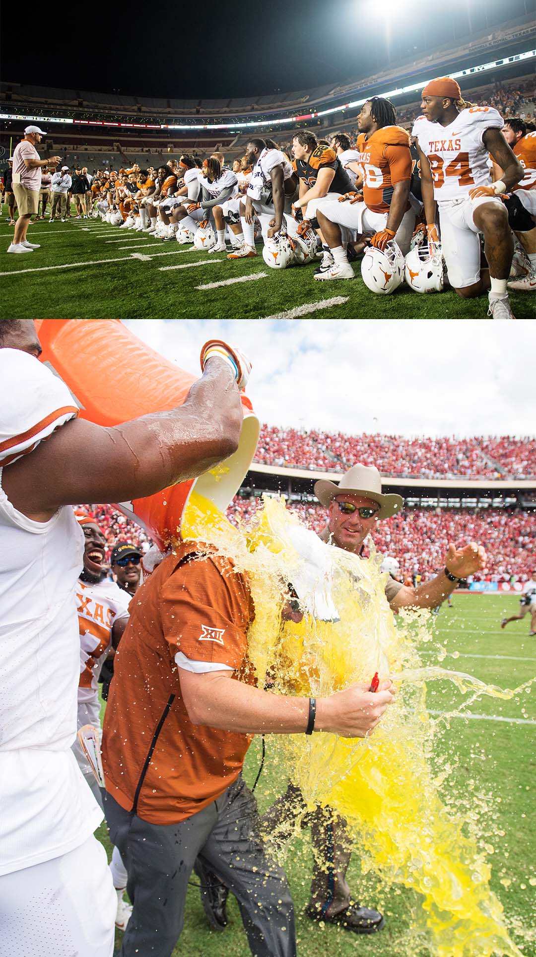 Coach Tom Herman takes Gatorade challenge Horns Illustrated